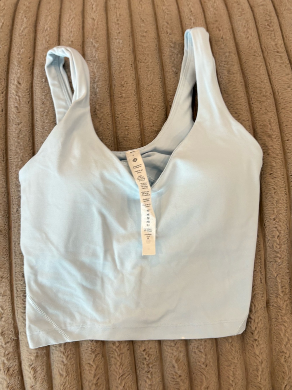 LULULEMON Align Ribbed Tank Top  Graphite white Size 0
